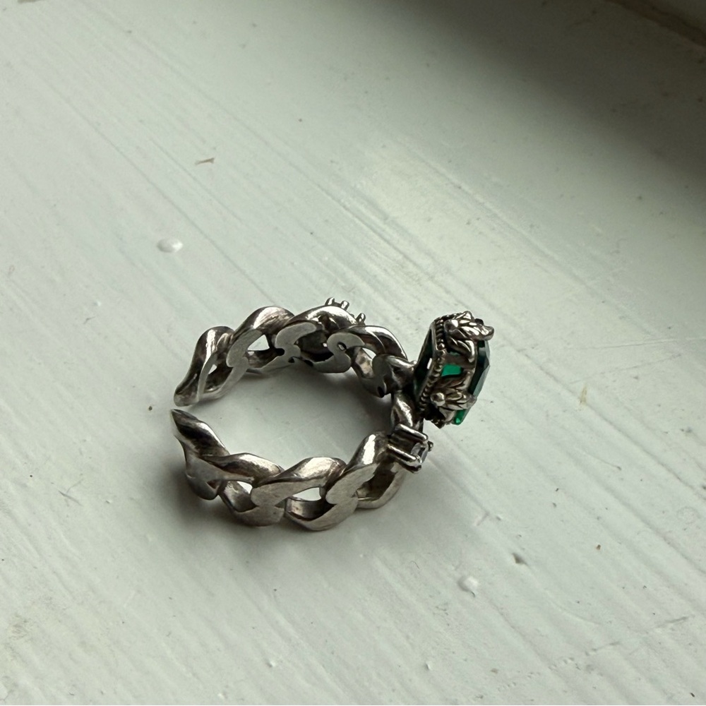 Sterling green zircon ring - Picture 5 of 13